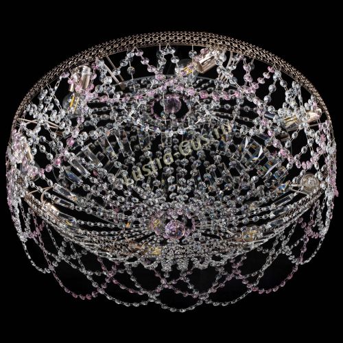 Люстра Венеция Ажур розовая в Новокузнецке Гусь Хрустальный