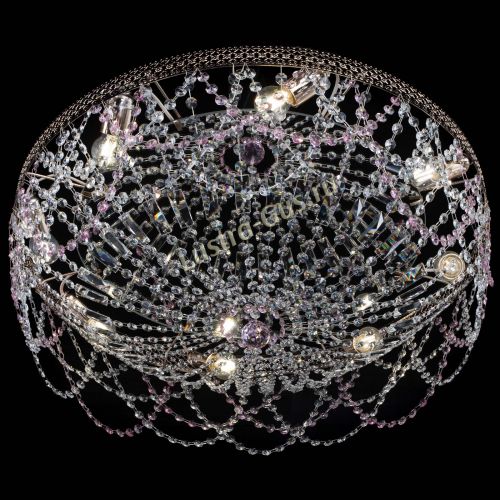 Люстра Венеция Ажур розовая в Новокузнецке Гусь Хрустальный