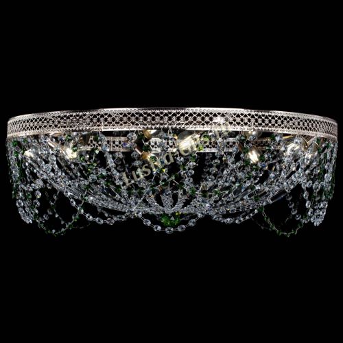 Люстра Венеция Ажур зеленая в Новокузнецке Гусь Хрустальный