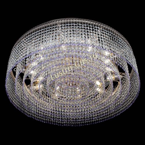 Люстра Венеция Капель №10 оптикон фиолетовая в Новокузнецке Гусь Хрустальный