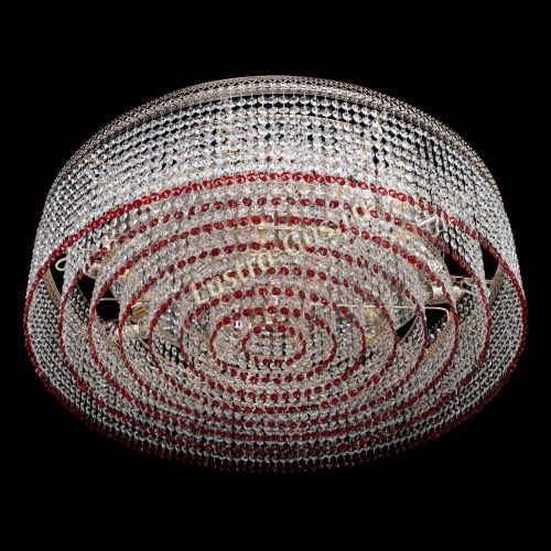 Люстра Венеция Капель №10 оптикон красная в Новокузнецке Гусь Хрустальный