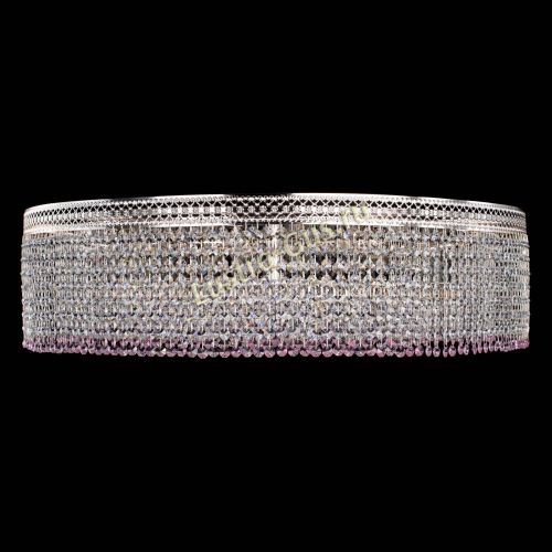 Люстра Венеция Капель №10 оптикон розовая в Новокузнецке Гусь Хрустальный