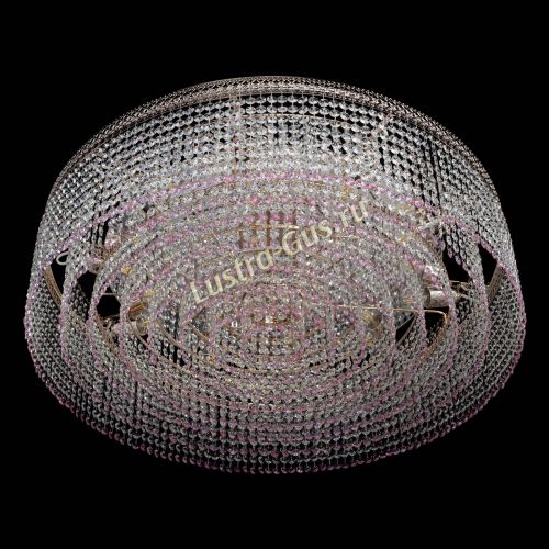 Люстра Венеция Капель №10 оптикон розовая в Новокузнецке Гусь Хрустальный