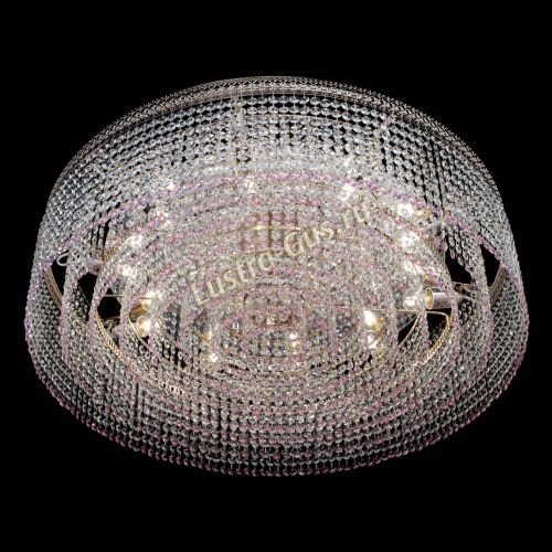 Люстра Венеция Капель №10 оптикон розовая в Новокузнецке Гусь Хрустальный