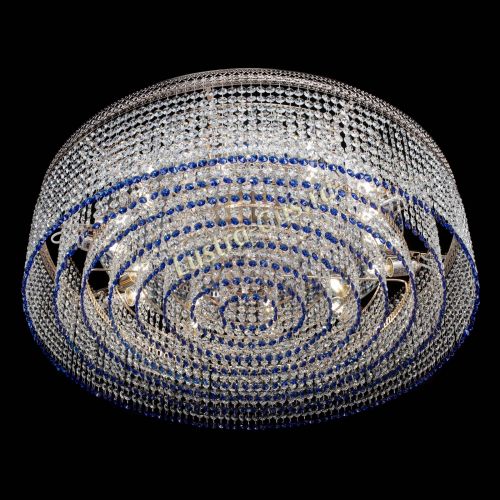 Люстра Венеция Капель №10 оптикон синяя в Новокузнецке Гусь Хрустальный