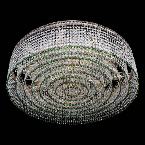 Люстра Венеция Капель №10 оптикон зеленая в Новокузнецке Гусь Хрустальный