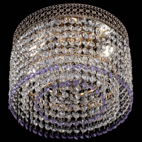 Люстра Венеция Капель №2 фиолетовая в Новокузнецке Гусь Хрустальный