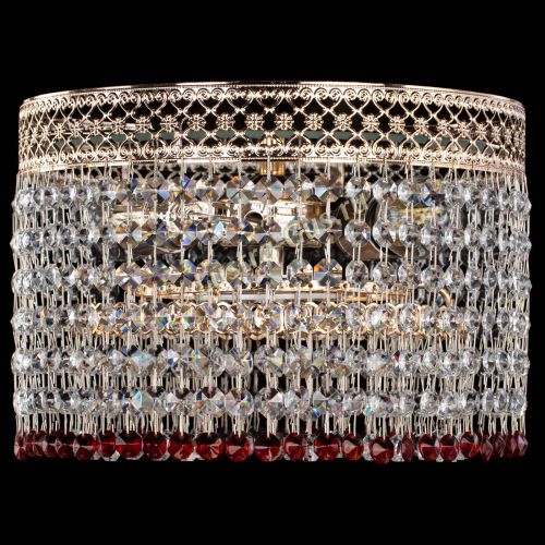 Люстра Венеция Капель №2 красная в Новокузнецке Гусь Хрустальный