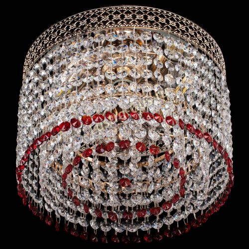 Люстра Венеция Капель №2 красная в Новокузнецке Гусь Хрустальный