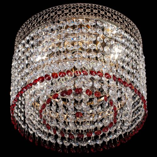 Люстра Венеция Капель №2 красная в Новокузнецке Гусь Хрустальный