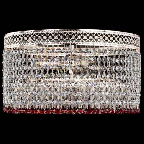 Люстра Венеция Капель №3 красная в Новокузнецке Гусь Хрустальный