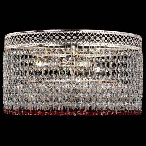 Люстра Венеция Капель №3 красная в Новокузнецке Гусь Хрустальный