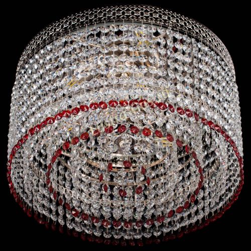 Люстра Венеция Капель №3 красная в Новокузнецке Гусь Хрустальный