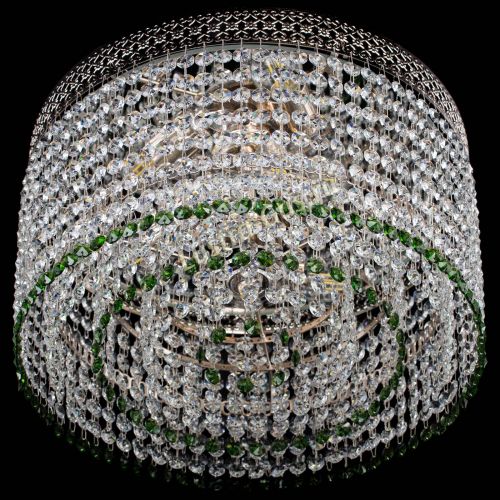 Люстра Венеция Капель №3 зеленая в Новокузнецке Гусь Хрустальный