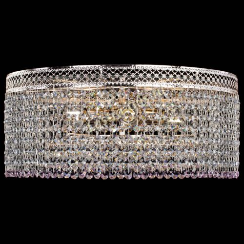 Люстра Венеция Капель №5 розовая в Новокузнецке Гусь Хрустальный