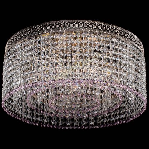 Люстра Венеция Капель №5 розовая в Новокузнецке Гусь Хрустальный