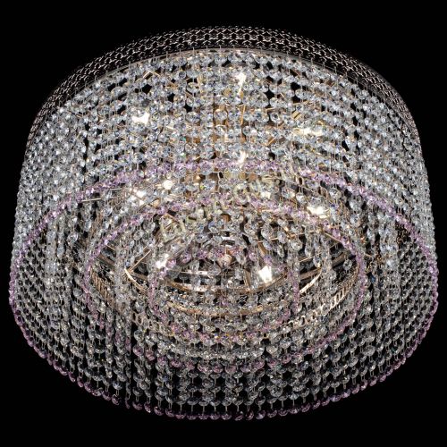 Люстра Венеция Капель №5 розовая в Новокузнецке Гусь Хрустальный