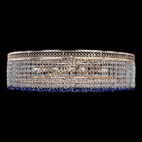 Люстра Венеция Капель №8 оптикон синяя в Новокузнецке Гусь Хрустальный