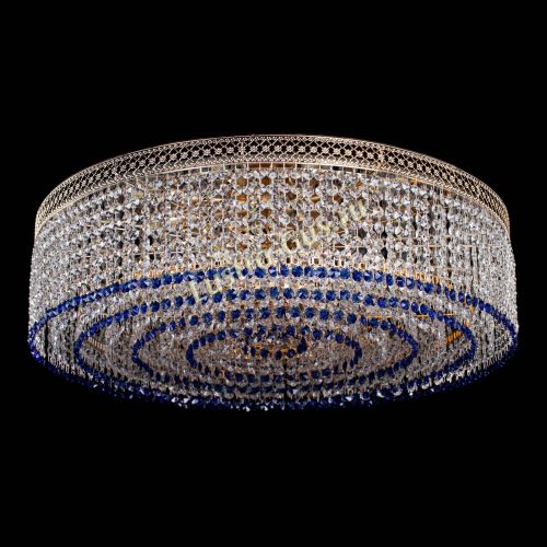 Люстра Венеция Капель №8 оптикон синяя в Новокузнецке Гусь Хрустальный