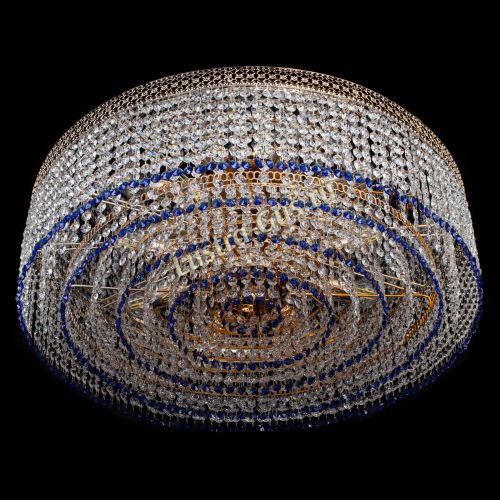 Люстра Венеция Капель №8 оптикон синяя в Новокузнецке Гусь Хрустальный