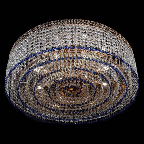 Люстра Венеция Капель №8 оптикон синяя в Новокузнецке Гусь Хрустальный