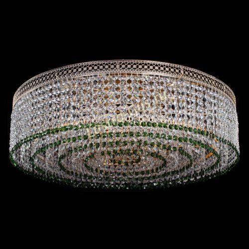 Люстра Венеция Капель №8 оптикон зеленая в Новокузнецке Гусь Хрустальный