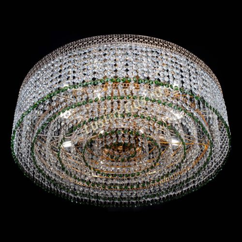 Люстра Венеция Капель №8 оптикон зеленая в Новокузнецке Гусь Хрустальный