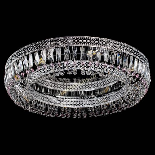 Люстра Венеция Кольцо №8 пластинка розовая в Новокузнецке Гусь Хрустальный