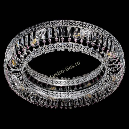 Люстра Венеция Кольцо №8 пластинка розовая в Новокузнецке Гусь Хрустальный