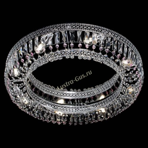 Люстра Венеция Кольцо №8 пластинка розовая в Новокузнецке Гусь Хрустальный