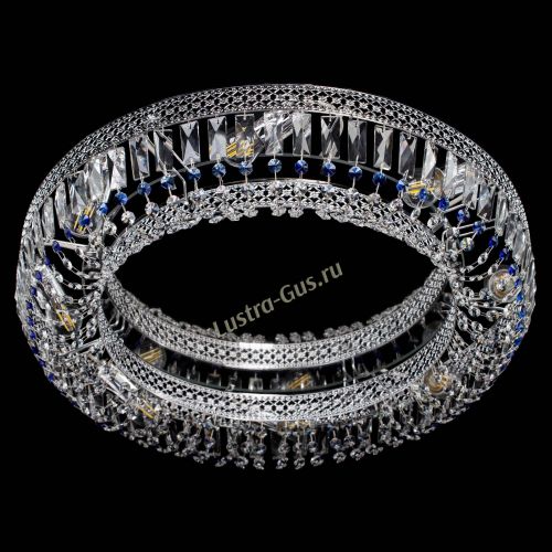 Люстра Венеция Кольцо №8 пластинка синяя в Новокузнецке Гусь Хрустальный