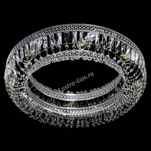 Люстра Венеция Кольцо №8 пластинка зеленая в Новокузнецке Гусь Хрустальный