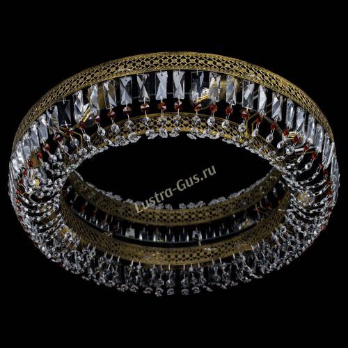 Люстра Венеция Кольцо №8 пластинка под бронзу Чайная в Новокузнецке Гусь Хрустальный