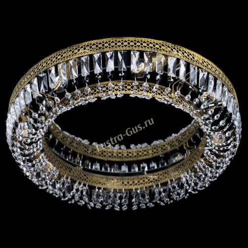 Люстра Венеция Кольцо №8 пластинка под бронзу Черная в Новокузнецке Гусь Хрустальный