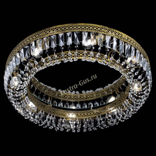 Люстра Венеция Кольцо №8 пластинка под бронзу Черная в Новокузнецке Гусь Хрустальный