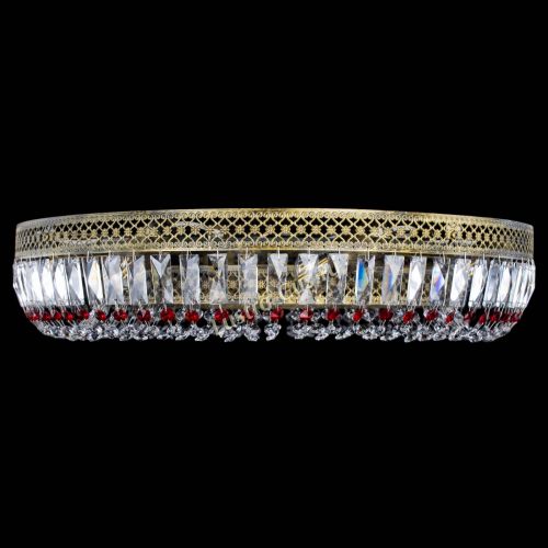 Люстра Венеция Кольцо №8 пластинка под бронзу Красная в Новокузнецке Гусь Хрустальный