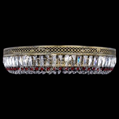 Люстра Венеция Кольцо №8 пластинка под бронзу Красная в Новокузнецке Гусь Хрустальный