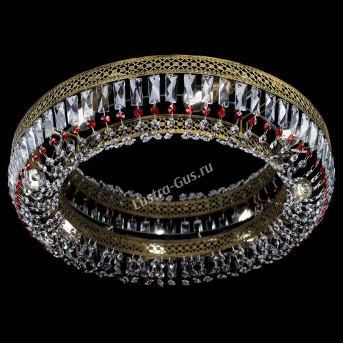Люстра Венеция Кольцо №8 пластинка под бронзу Красная в Новокузнецке Гусь Хрустальный