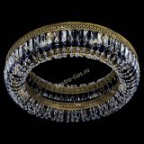 Люстра Венеция Кольцо №8 пластинка под бронзу Синяя в Новокузнецке