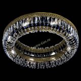 Люстра Венеция Кольцо №8 пластинка под бронзу Синяя в Новокузнецке