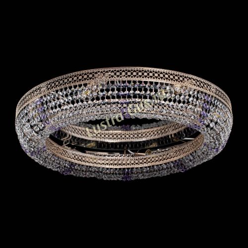 Люстра Венеция Кольцо №8 фиолетовая в Новокузнецке Гусь Хрустальный