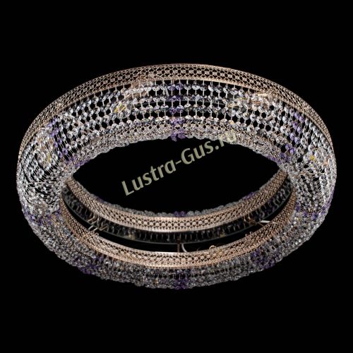 Люстра Венеция Кольцо №8 фиолетовая в Новокузнецке Гусь Хрустальный