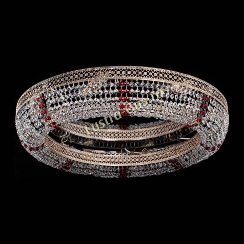 Люстра Венеция Кольцо №8 красное в Новокузнецке Гусь Хрустальный