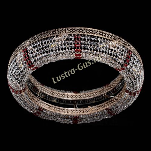 Люстра Венеция Кольцо №8 красное в Новокузнецке Гусь Хрустальный