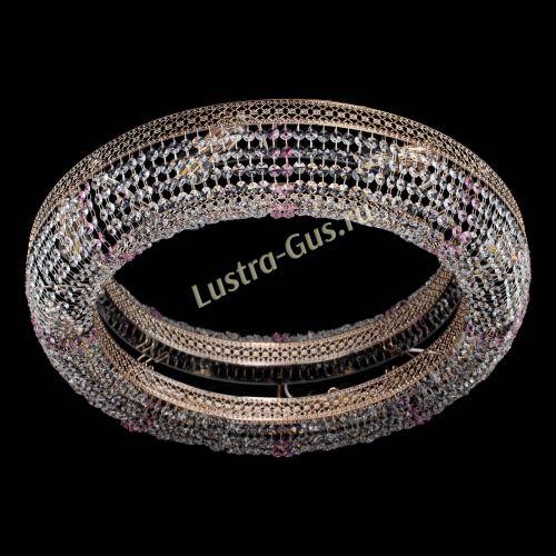 Люстра Венеция Кольцо №8 розовая в Новокузнецке Гусь Хрустальный