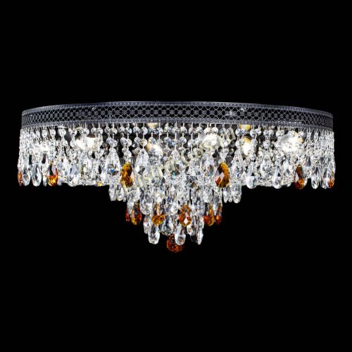 Люстра Венеция Кольцо Черная №8 чайная в Новокузнецке Гусь Хрустальный