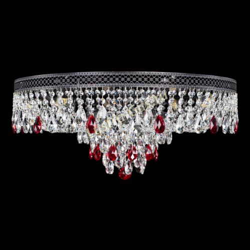 Люстра Венеция Кольцо Черная №8 красная в Новокузнецке Гусь Хрустальный