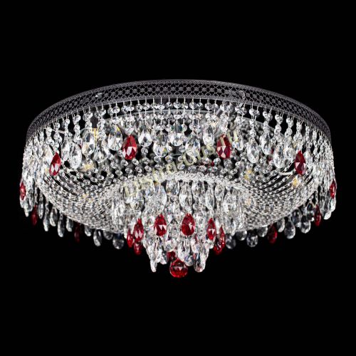 Люстра Венеция Кольцо Черная №8 красная в Новокузнецке Гусь Хрустальный