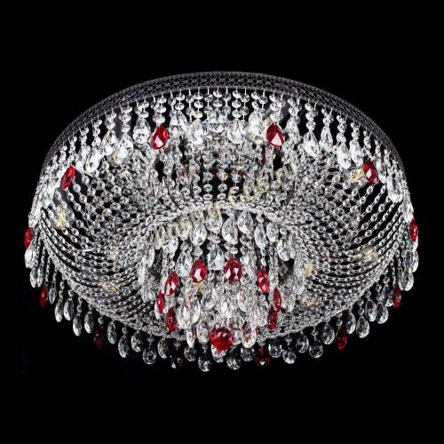 Люстра Венеция Кольцо Черная №8 красная в Новокузнецке Гусь Хрустальный