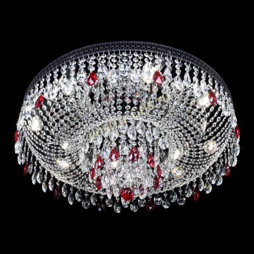 Люстра Венеция Кольцо Черная №8 красная в Новокузнецке Гусь Хрустальный